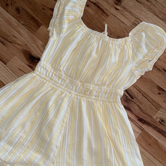 🍋 American Eagle Yellow Striped Off-Shoulder Romper – Size Large 🍋 - Picture 4 of 4